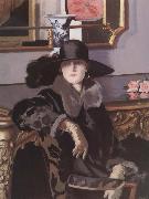 Francis Campbell Boileau Cadell Lady in Black Sweden oil painting artist